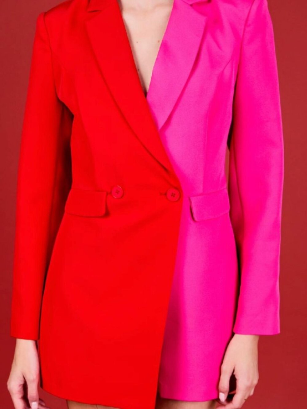 Pink and Red Romper